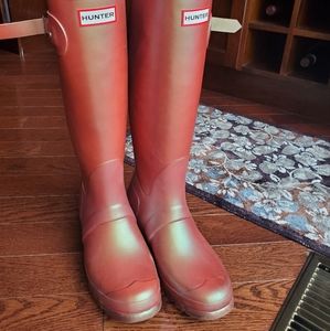 Hunter boots pink